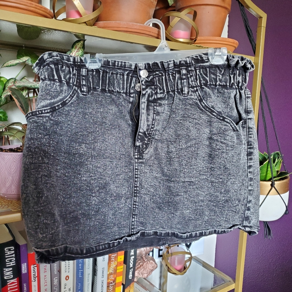 Black Denim Mini skirt